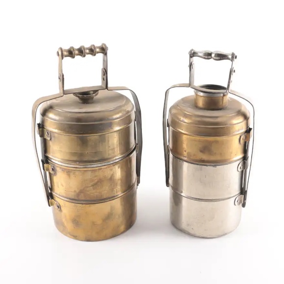 Vintage Brass Tiffin Carriers